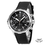 IWC Aquatimer Chronograph Black Dial Black Leather Strap Watch for Men - IW376803 Buy Now By IWC