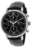 IWC Portofino Chronograph Black Dial Black Leather Strap Watch for Men - IW391008 Buy Now By IWC