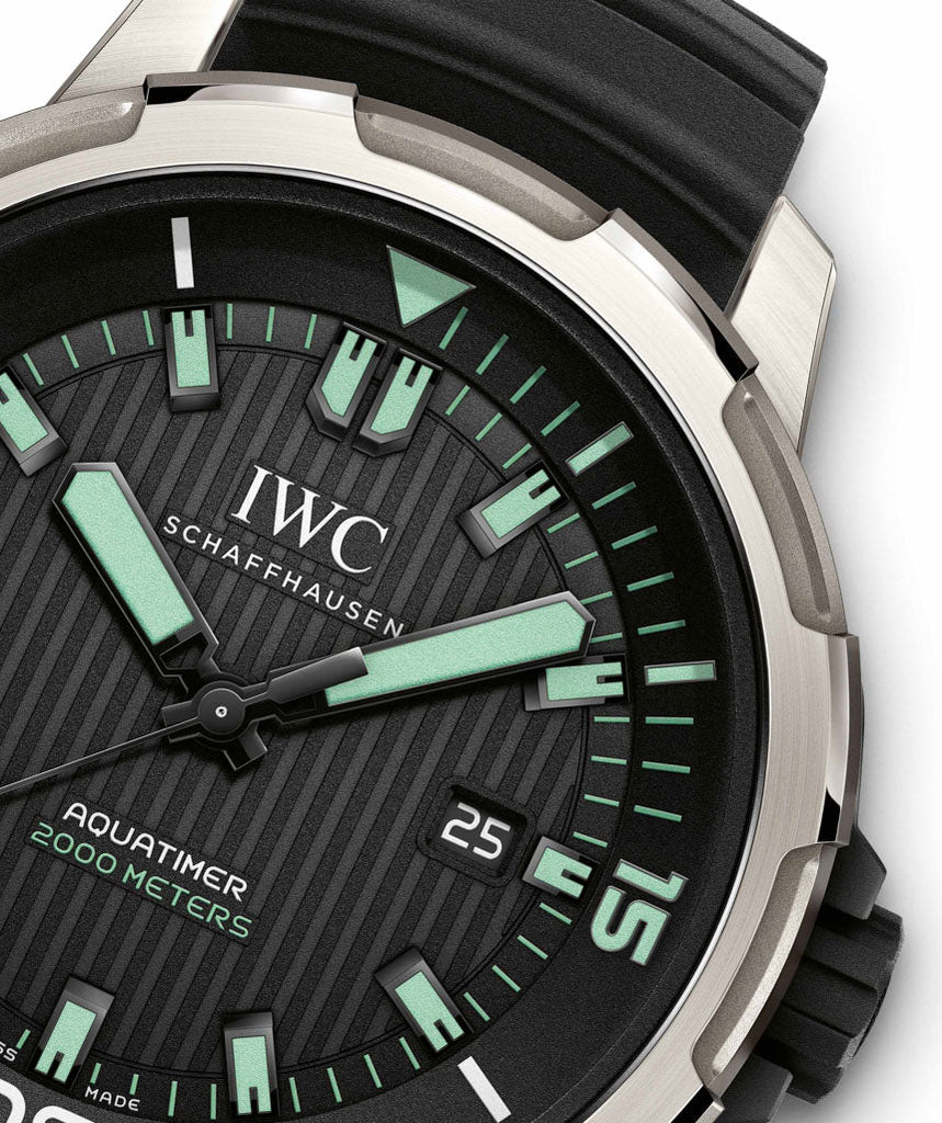 IWC Aquatimer Automatic 2000 Black Dial Black Rubber Strap Watch for Men - IW358002 Buy Now By IWC