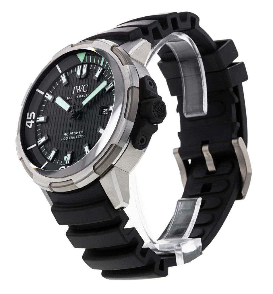 IWC Aquatimer Automatic 2000 Black Dial Black Rubber Strap Watch for Men - IW358002 Buy Now By IWC