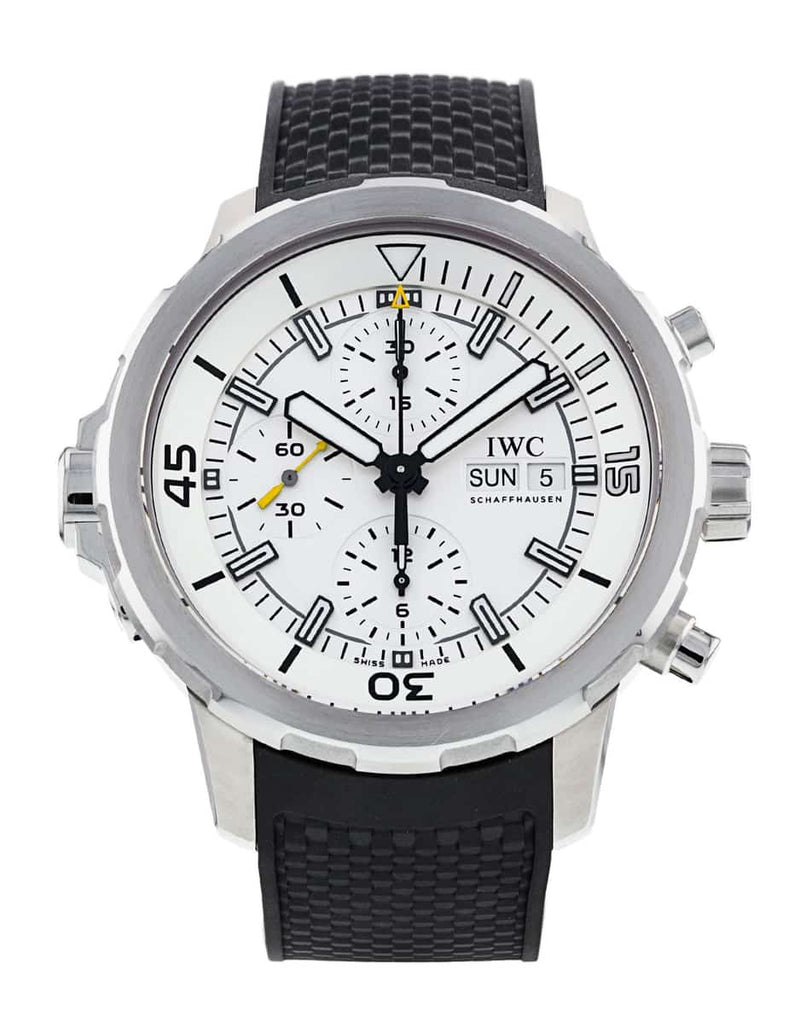 IWC Aquatimer Chronograph White Dial Black Rubber Strap Watch for Men - IW376801 Buy Now By IWC