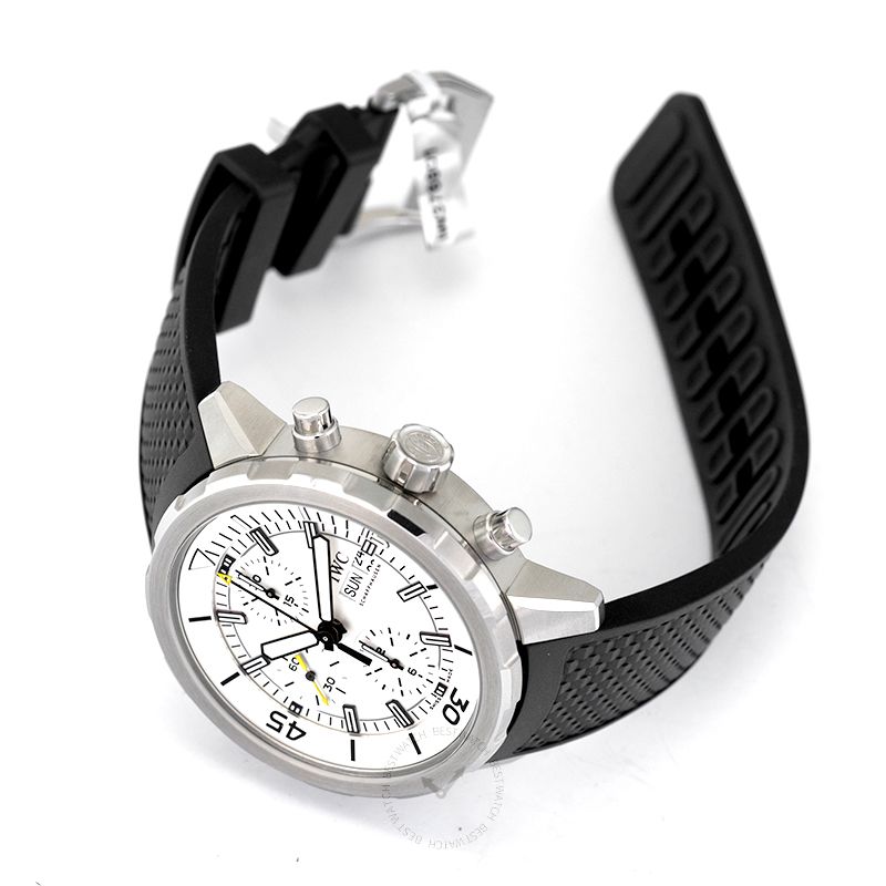 IWC Aquatimer Chronograph White Dial Black Rubber Strap Watch for Men - IW376801 Buy Now By IWC