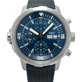 IWC Aquatimer Automatic Chronograph 44mm Blue Dial Black Rubber Strap Watch for Men - IW376805 Buy Now By IWC