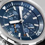 IWC Aquatimer Automatic Chronograph 44mm Blue Dial Black Rubber Strap Watch for Men - IW376805 Buy Now By IWC