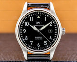 IWC Pilot's Mark XVIII 40mm Black Dial Black Leather Strap Watch for Men - IW327001 Buy Now By IWC