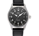 IWC Pilot's Mark XVIII 40mm Black Dial Black Leather Strap Watch for Men - IW327001 Buy Now By IWC