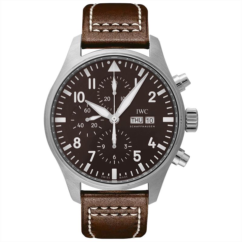 IWC Pilot's Watch Chronograph Edition Brown Dial Brown Leather Strap Watch for Men - IW377713 Buy Now By IWC