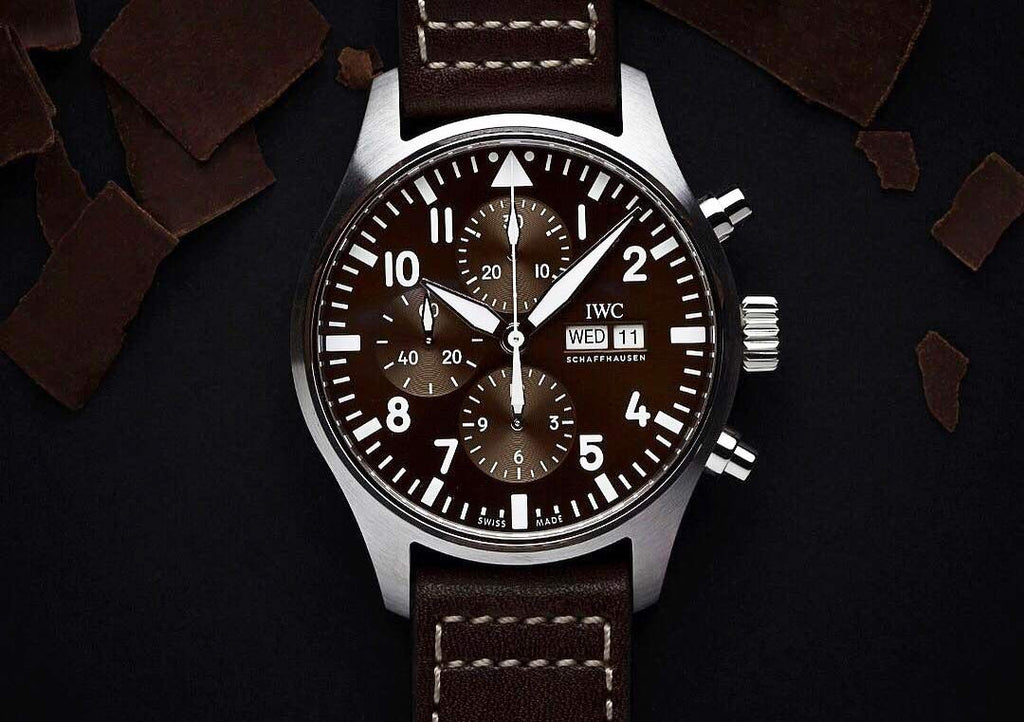 IWC Pilot's Watch Chronograph Edition Brown Dial Brown Leather Strap Watch for Men - IW377713 Buy Now By IWC