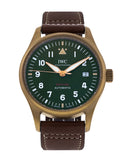 IWC Pilot's Watch Automatic Spitfire Green Dial Brown Leather Strap Watch for Men - IW326802 Buy Now By IWC