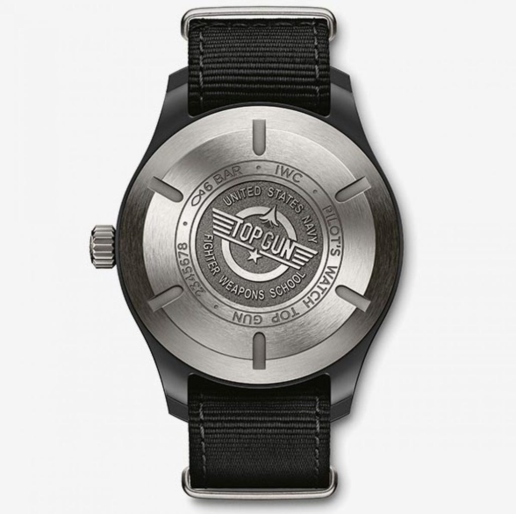 IWC Pilot Watch Chronograph Top Gun Edition Black Dial Black Nylon Strap Watch for Men - IW326901 Buy Now By IWC