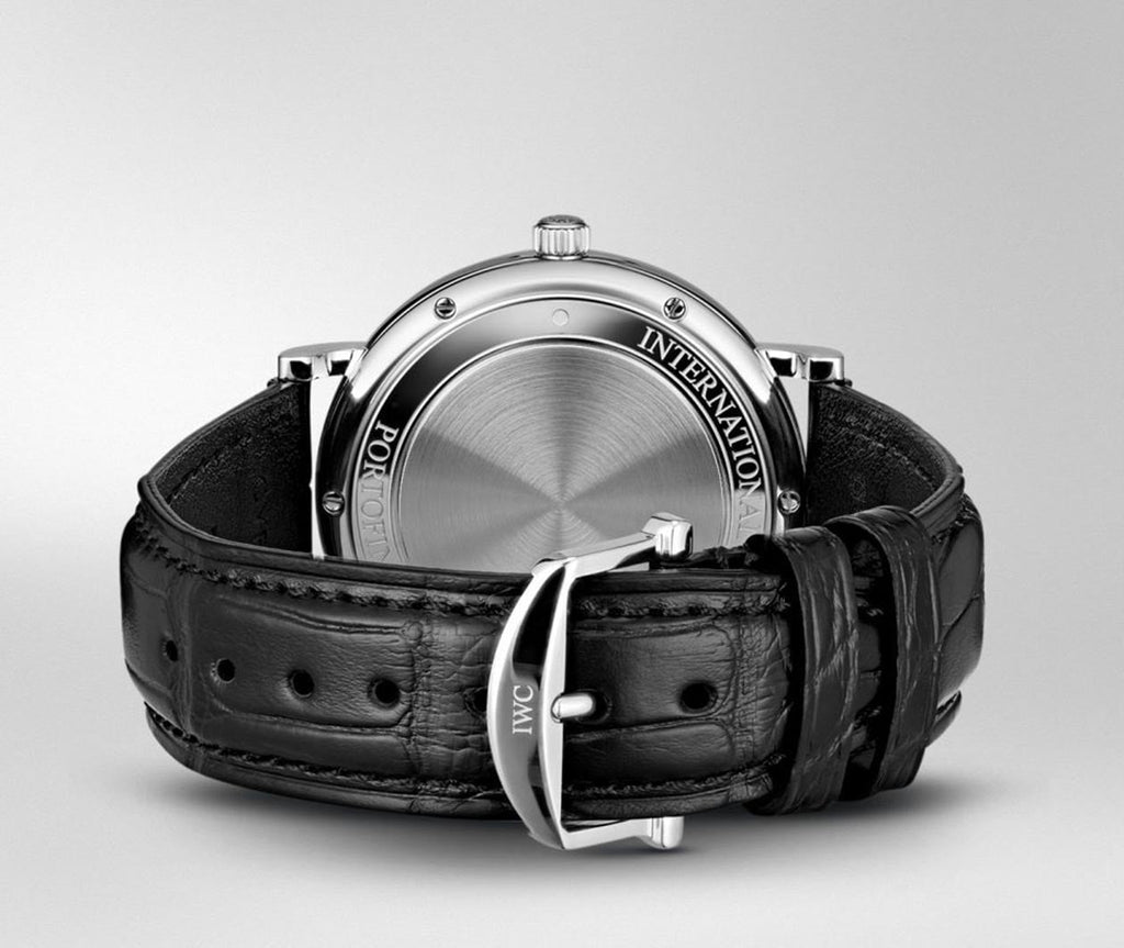 IWC Portofino Automatic White Dial Black Leather Strap Watch for Men - IW356501 Buy Now By IWC