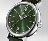 IWC Portofino Automatic Green Dial Green Leather Strap Watch for Women - IW357405 Buy Now By IWC