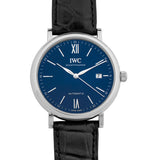 IWC Portofino '150 Years Edition' Automatic Blue Dial Black Leather Strap Watch for Men - IW356518 Buy Now By IWC
