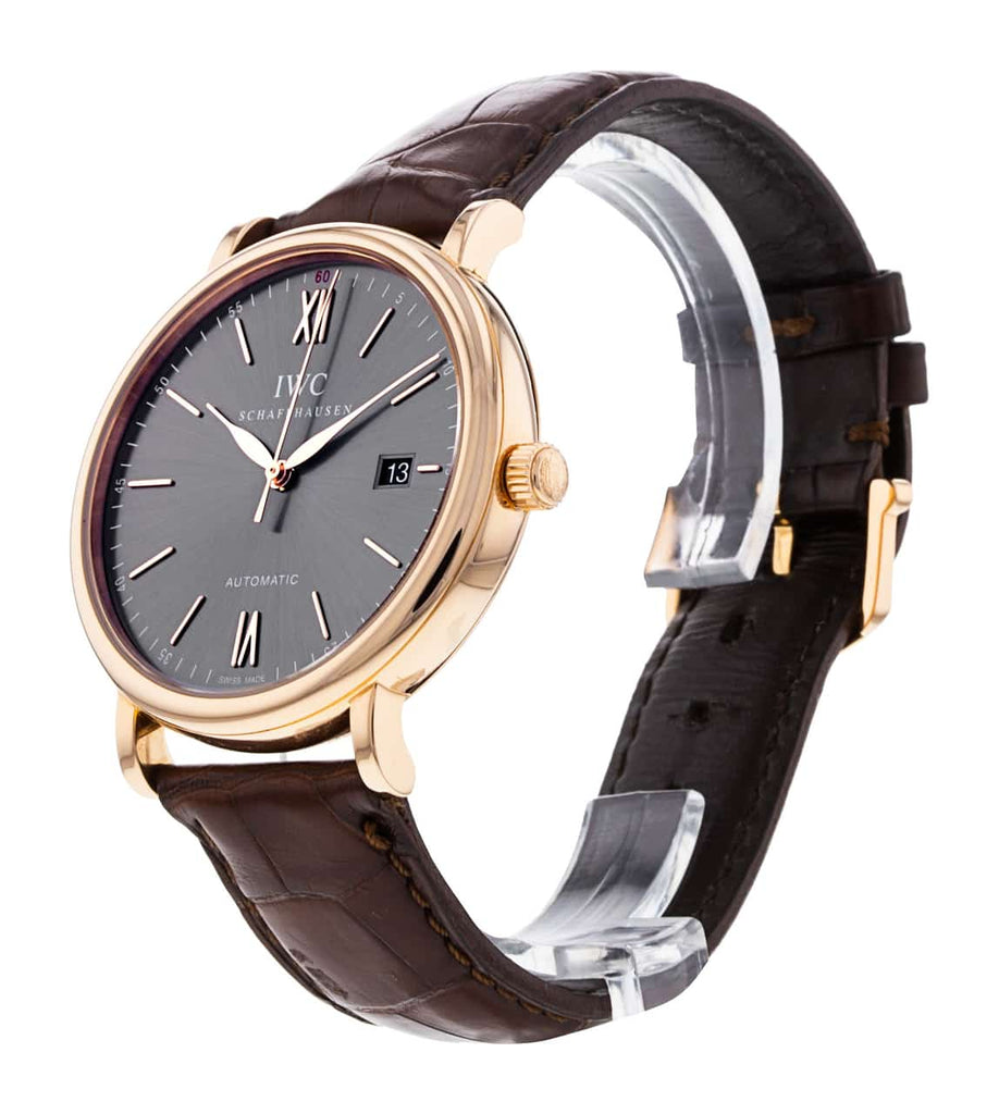 IWC Portofino Automatic Grey Dial Brown Leather Strap Watch for Men - IW356511 Buy Now By IWC