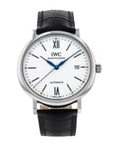 IWC Portofino Automatic '150 Years' Edition Automatic White Dial Black Leather Strap Watch for Men - IW356519 Buy Now By IWC