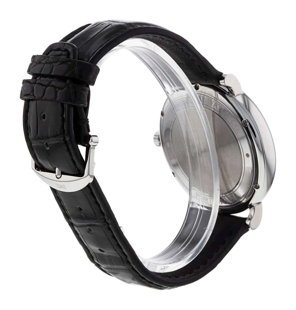 IWC Portofino Automatic Blue Dial Black Leather Strap Watch for Men - IW356523 Buy Now By IWC