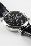 IWC Portofino Chronograph Black Dial Black Leather Strap Watch for Men - IW391008 Buy Now By IWC