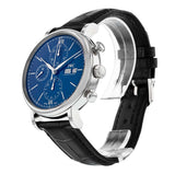 IWC Portofino Chronograph Blue Dial Black Leather Strap Watch for Men - IW391023 Buy Now By IWC
