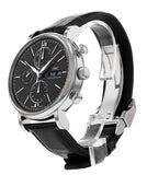 IWC Portofino Chronograph Black Dial Black Leather Strap Watch for Men - IW391029 Buy Now By IWC