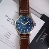 IWC Pilot's Mark XVIII Le Petit Prince Blue Dial Brown Leather Strap Watch for Men - IW327004 Buy Now By IWC