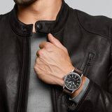 IWC Pilot's Watch Mark XVIII 40mm Black Dial Brown Leather Strap Watch for Men - IW327006 Buy Now By IWC