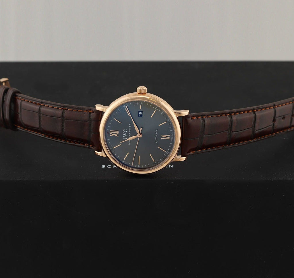 IWC Portofino Automatic Grey Dial Brown Leather Strap Watch for Men - IW356511 Buy Now By IWC