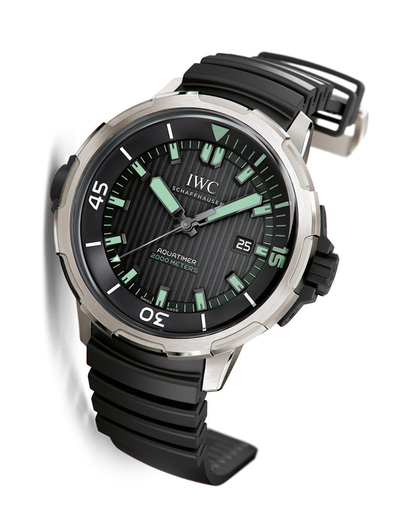 IWC Aquatimer Automatic 2000 Black Dial Black Rubber Strap Watch for Men - IW358002 Buy Now By IWC
