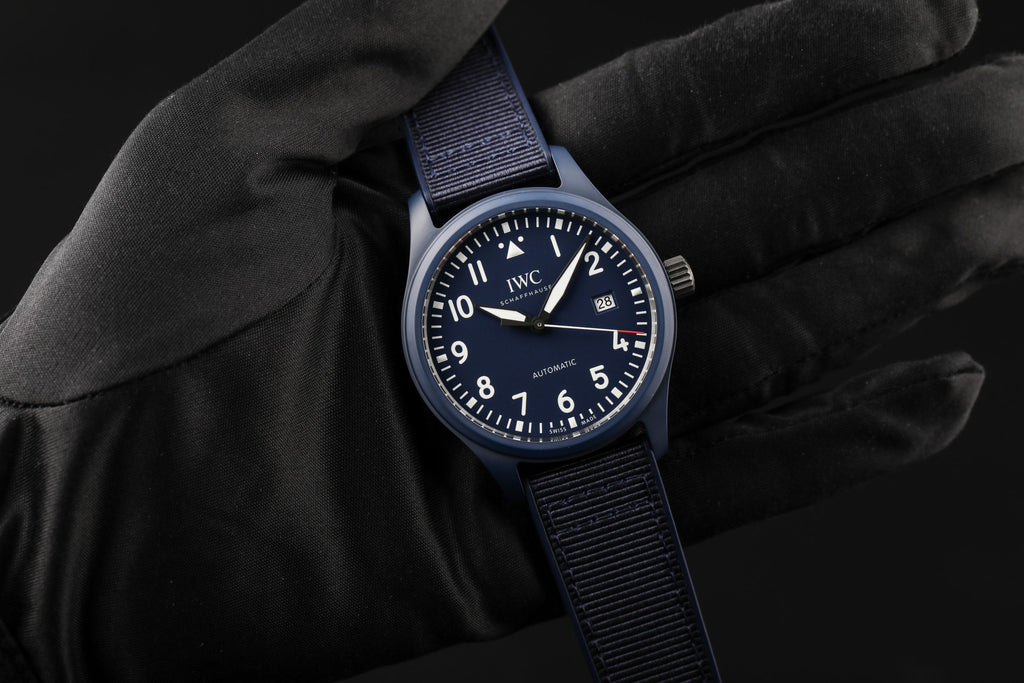 IWC Pilot’s Watch Automatic "Laureus Sport for Good" Edition Blue Dial Blue Nylon Strap Watch for Men - IW328101 Buy Now By IWC