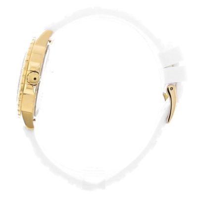 Guess Crown Jewel Multifunction Diamonds White Dial White Leather Strap Watch for Women - GW0411L1 Buy Now By Guess