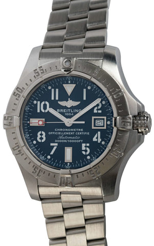 Breitling Aeromarine Avenger Seawolf 45mm Blue Dial Stainless Steel Mens Watch - A1733110/C756 Buy Now By Breitling