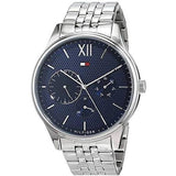 Tommy Hilfiger Damon Chronograph Blue Dial Silver Steel Strap Watch for Men - 1791416 Buy Now By Tommy Hilfiger