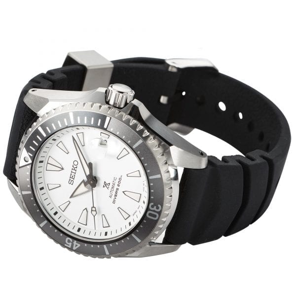 Seiko Shogun Prospex Titanium Divers Automatic White Dial Black Rubber Strap Watch For Men - SPB191J1 Buy Now By Seiko