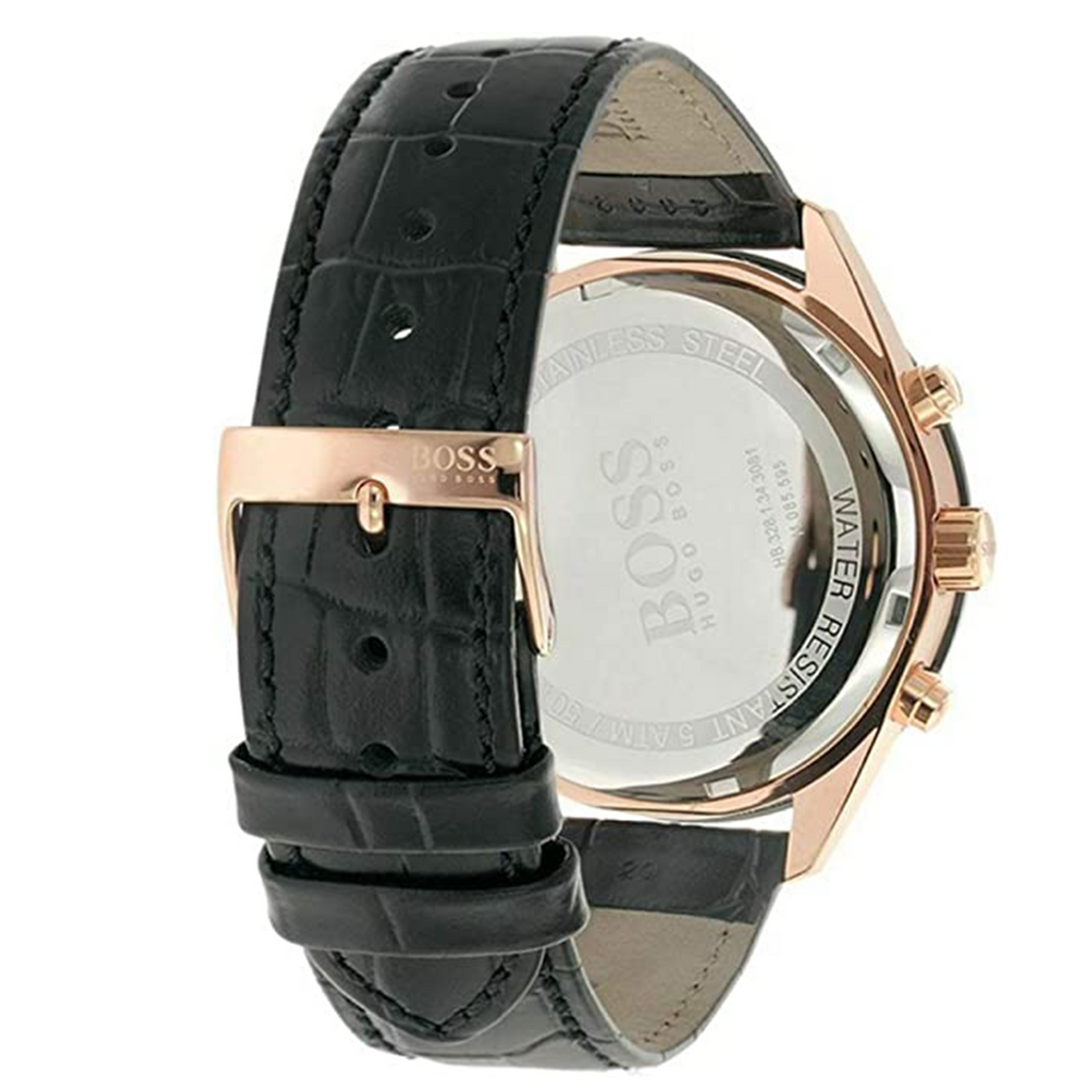 Hugo Boss Talent Chronograph Black Dial Black Leather Strap Watch For Men - 1513580 Buy Now By Hugo Boss