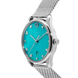 Gucci G-Timeless Turquoise Mother of Pearl Dial Silver Mesh Bracelet Watch For Women - YA126582 Buy Now By Gucci
