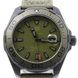 Tag Heuer Aquaracer Automatic Green Dial Khakhi Green Nylon Strap Watch for Men - WAY208E.FC8222 Buy Now By Tag Heuer