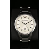 Emporio Armani Classic Quartz White Dial Silver Steel Strap Watch For Men - AR2430 Buy Now By Emporio Armani