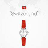 Tissot Lovely Round Mother of Pearl Dial Red Leather Strap Watch for Women - T140.009.16.111.00 Buy Now By Tissot