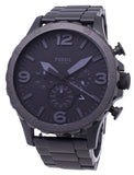 Fossil Nate Chronograph Black Dial Black Steel Strap Watch for Men - JR1401 Buy Now By Fossil
