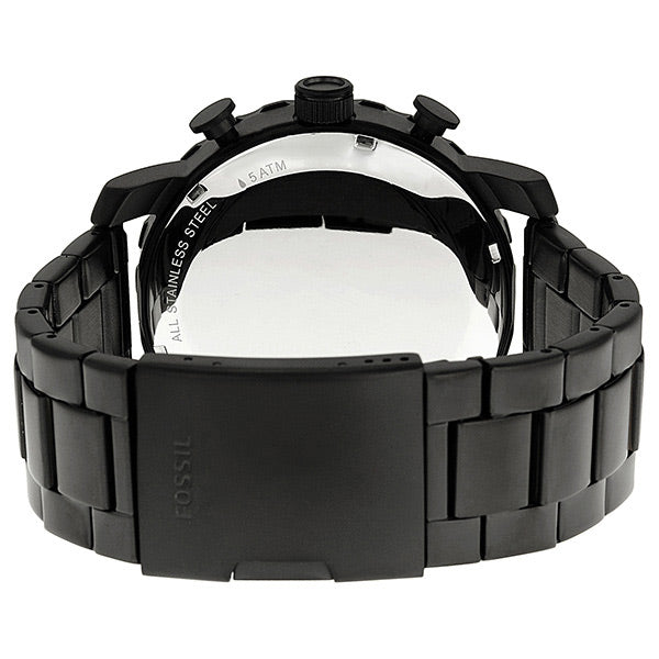 Fossil Nate Chronograph Black Dial Black Steel Strap Watch for Men - JR1401 Buy Now By Fossil