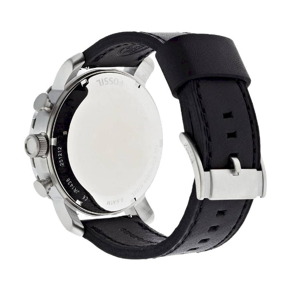 Fossil Grant Chronograph Black Dial Black Leather Strap Watch for Men - FS4812 Buy Now By Fossil