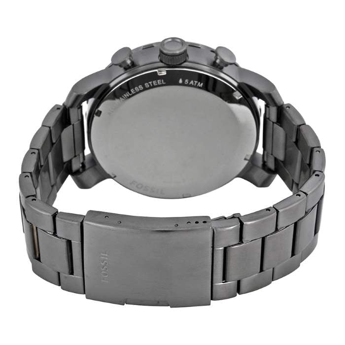 Fossil Nate Chronograph Gunmetal Dial Grey Steel Strap Watch for Men - JR1437 Buy Now By Fossil
