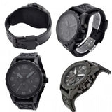 Fossil Nate Chronograph Black Dial Black Leather Strap Watch for Men - JR1510 Buy Now By Fossil