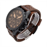 Fossil Nate Chronograph Brown Dial Brown Leather Strap Watch for Men - JR1511 Buy Now By Fossil