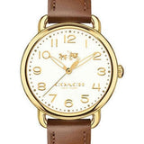 Coach Delancey White Dial Brown Leather Strap Watch for Women - 14502715 Buy Now By Coach