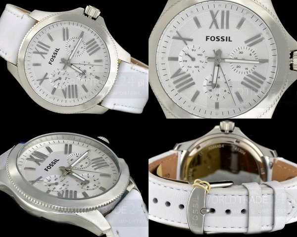 Fossil Cecile White Dial White Leather Strap Watch for Women - AM4484 Buy Now By Fossil