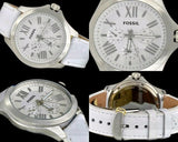 Fossil Cecile White Dial White Leather Strap Watch for Women - AM4484 Buy Now By Fossil