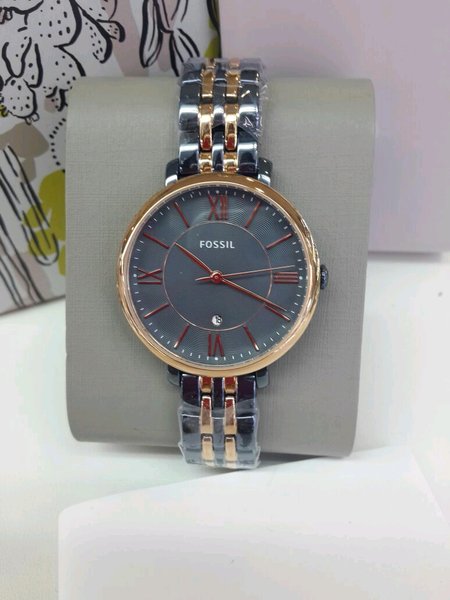 Fossil Jaqueline Grey Dial Two Tone Steel Strap Watch for Women - ES4321 Buy Now By Fossil