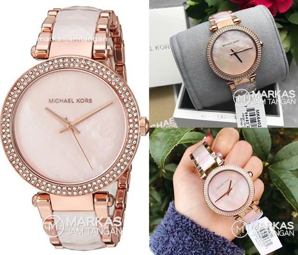 Michael Kors Parker Mother of Pearl Pink Dial Two Tone Steel Strap Watch for Women - MK6402 Buy Now By Michael Kors
