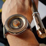 Versace V Metal Icon Gold Dial Black & Silver & Gold Strap Watch for Women - VLC020014 Buy Now By Versace