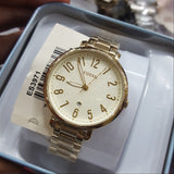 Fossil Jacqueline Gold Dial Gold Steel Strap Watch for Women - ES3971 Buy Now By Fossil